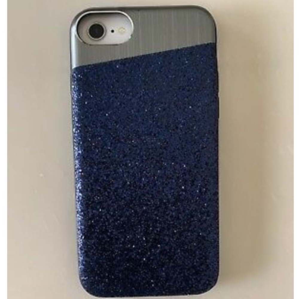 Nicole Miller Blue Glitter iPhone case